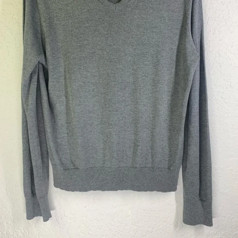 BANANA REPUBLIC Gray Silk Cotton Cashmere V-Neck‎ Sweater